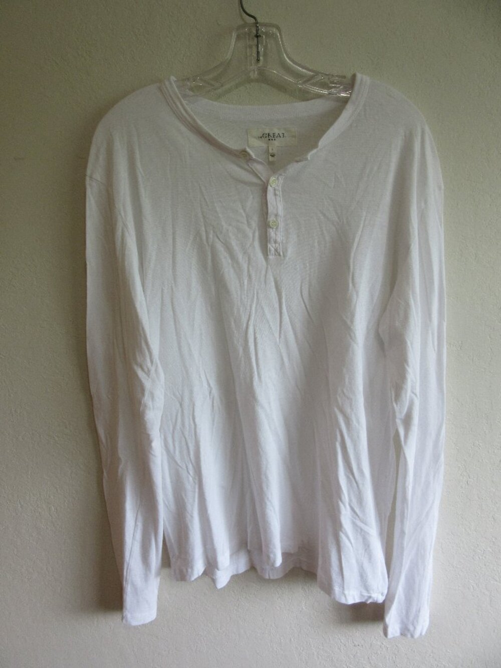The Great Man White M Long Sleeve Basic T-Shirt